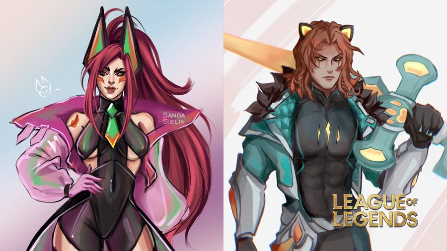 Fan skins from the Anima Squad series from League of Legends. Better