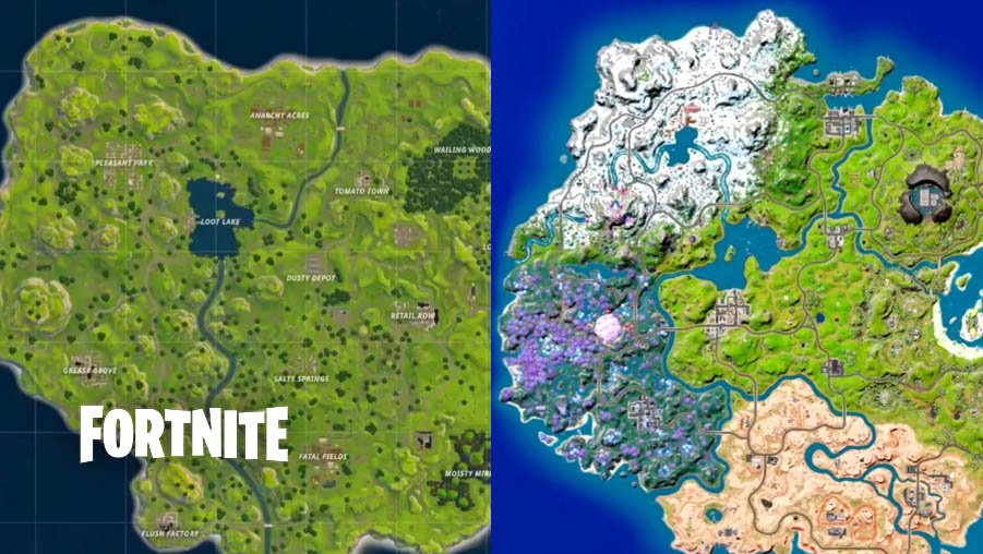 How has the map in Fortnite changed from the very beginning until now ...